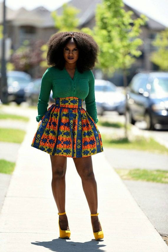 Slay quene, Skater Skirt, Kente cloth: Skater Skirt,  Aso ebi,  Kente cloth,  Skirt Outfit Ideas  