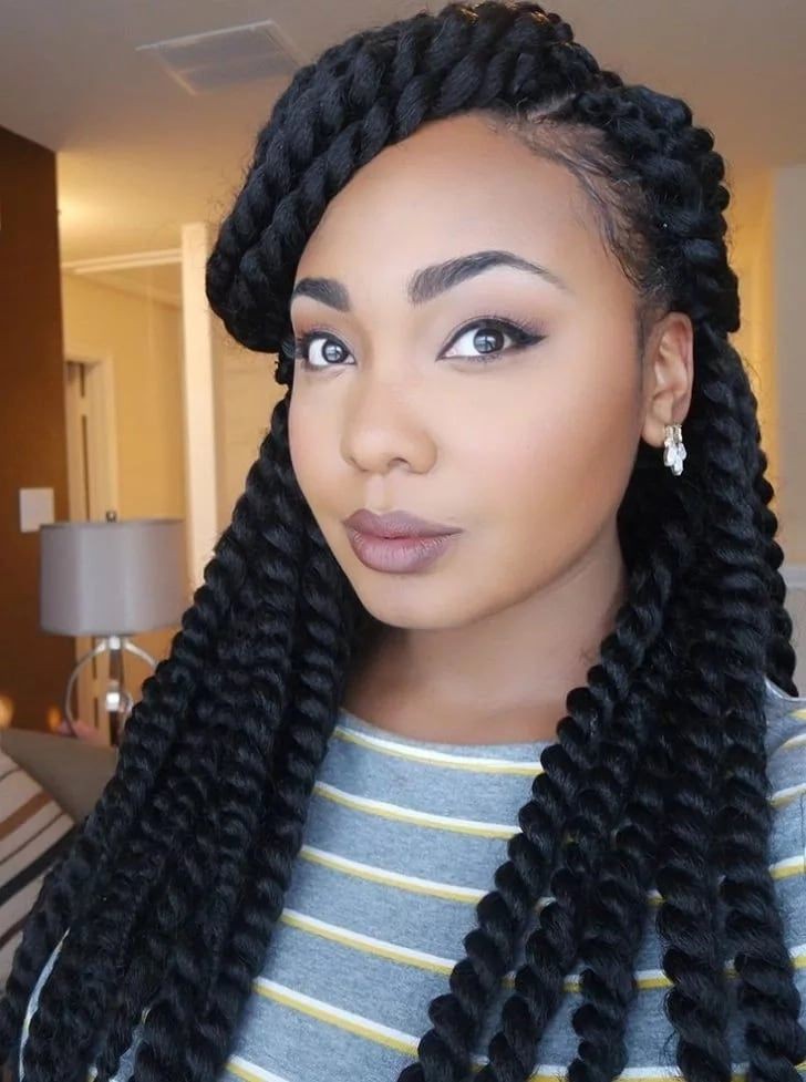 43 EyeCatching Twist Braids Hairstyles for Black Hair  StayGlam