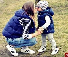 adidas mom and daughter outfits