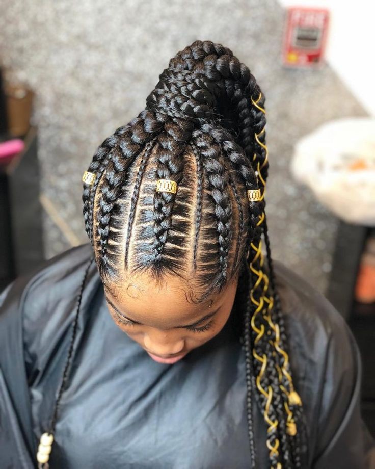 Box braids,  Black hair: Box braids,  Braided Hairstyles,  Braided Ponytail  