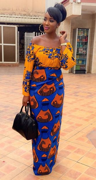 ankara blouse and wrapper styles