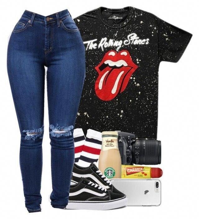 Rolling stones t shirt mens: Printed T-Shirt,  Jordan Outfits Polyvore  