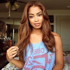 Hair color for brown skin on Stylevore
