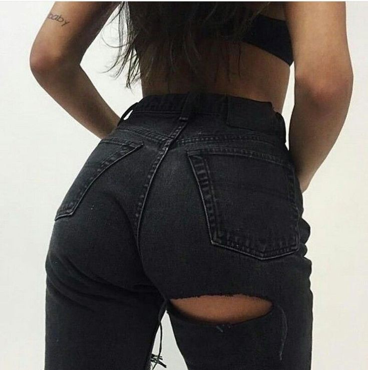 Black Butt Ripped Jeans For Women's: Ripped Jeans,  Fitness Model,  Weight training  