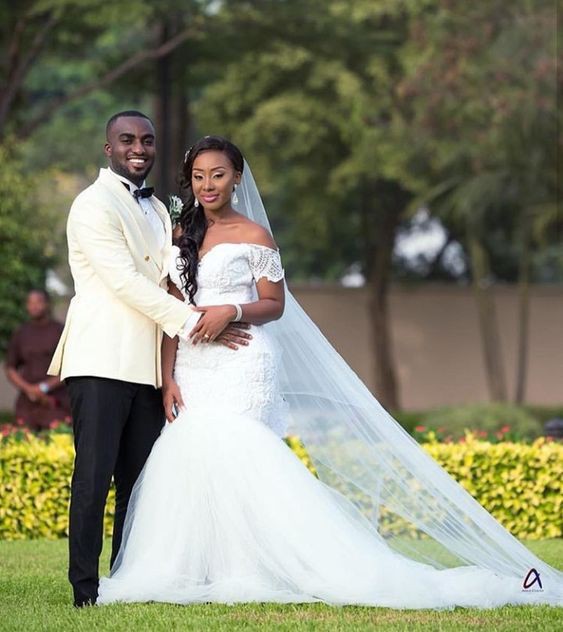 Cute Dresses For African Wedding Reception: Wedding dress,  Ball gown,  Religious Veils,  Wedding reception,  African Wedding Outfits  