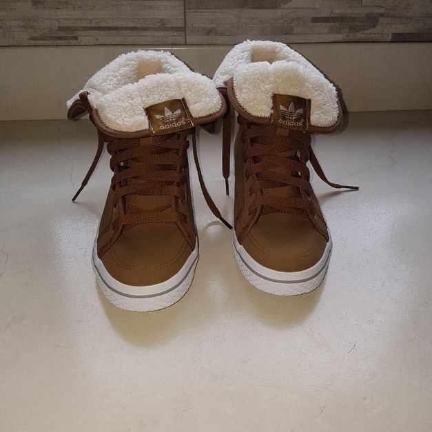 fuzzy adidas boots