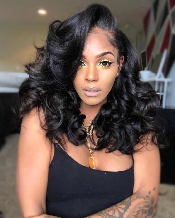 Barrel curls black hair, Lace wig, Long hair on Stylevore Barrel curls black hair, Lace wig, Long hair on Stylevore