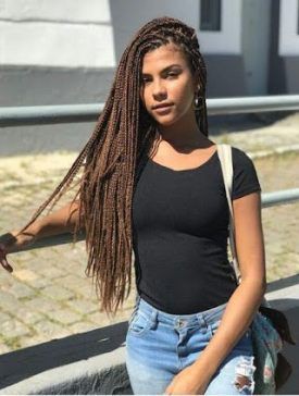 Box braids com jumbo, jumbo cornrow braids: Crochet braids,  Box braids,  Braided Hairstyles,  Synthetic dreads,  Braid Styles  