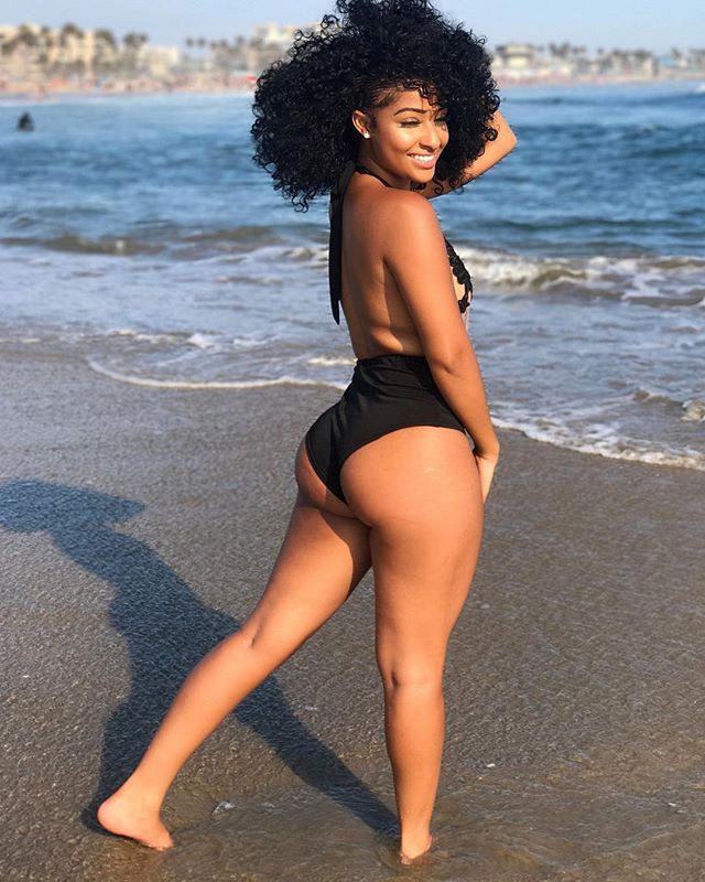 Hot Kennedy Cymone In Black Bikini: One-Piece Swimsuit,  Kennedy Cymone,  Kennedy Cymone Hot  