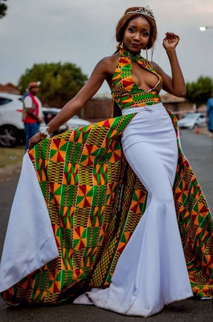 Outfits To Wear For An African Wedding: party outfits,  Bridesmaid dress,  Kente cloth,  African Wedding Outfits  