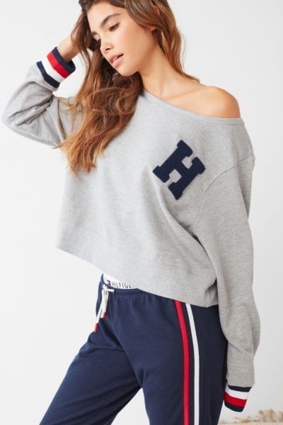 Off Shoulder Crop Top For Girls: Tommy Hilfiger,  Tommy Hilfiger Tops  