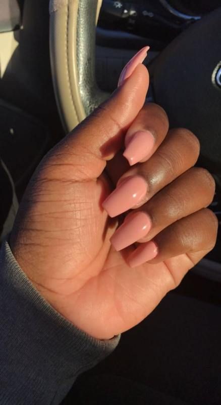 Clear pink nails on dark skin: Dark skin,  Nail Polish,  Nail art,  Gel nails,  Acrylic Nails,  Pretty Nails  