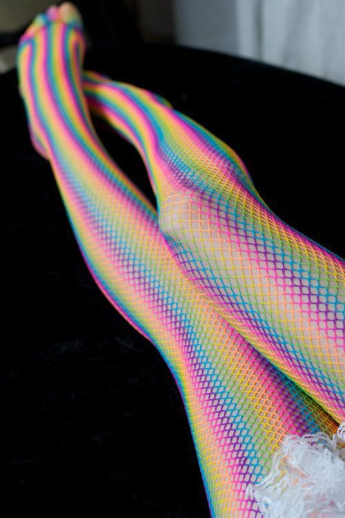 Glow In The Dark Night Tights: Glowing Fishnet Outfit,  Glow In Dark  