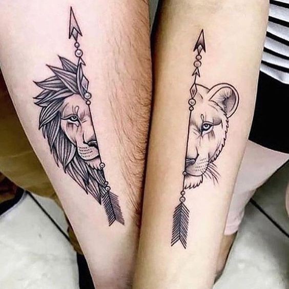 Just for fun ideas couple tattoos lion, MÄori people: Sleeve tattoo,  Tattoo Ideas,  Tattoo artist,  Couple Tattoo  