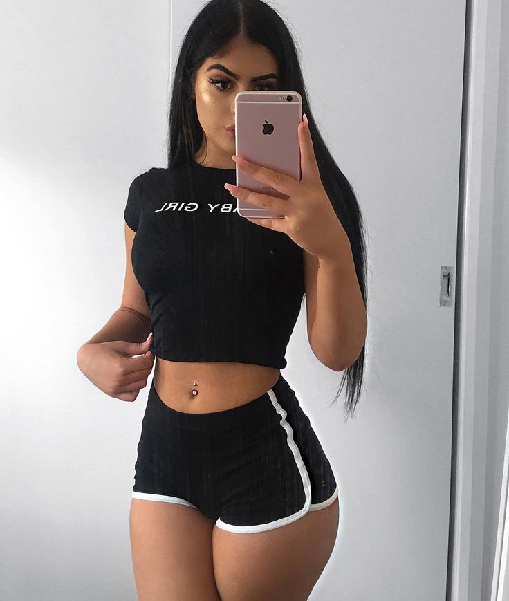 Comfy baddie outfits shorts, Crop top: Hot Girls,  Yoga Shorts,  Shorts Outfit,  Sand Top  