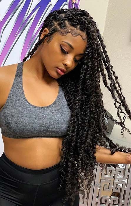Most liked! passion twist: Afro-Textured Hair,  Crochet braids,  Braided Hairstyles,  Synthetic dreads,  Hair Care,  big twist braids hairstyles  