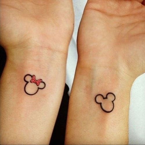 Mickey and Minnie Mouse Love Tattoo Design