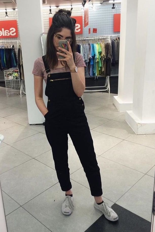 Classy women champion Super Fleece Overalls: Grunge fashion,  Indie rock,  Champion Overalls Outfits  