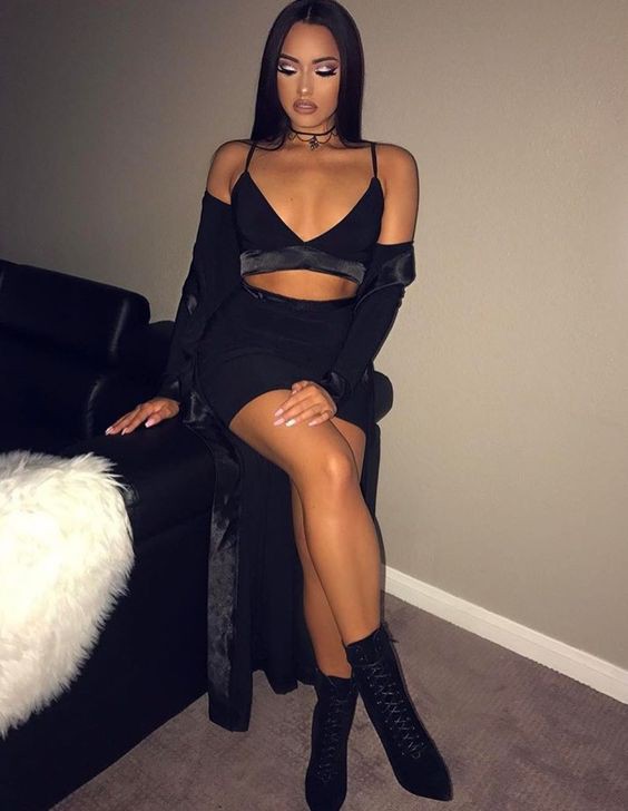 All black 21st birthday outfit for girls: Birthday Party Outfit,  Birthday Ideas  