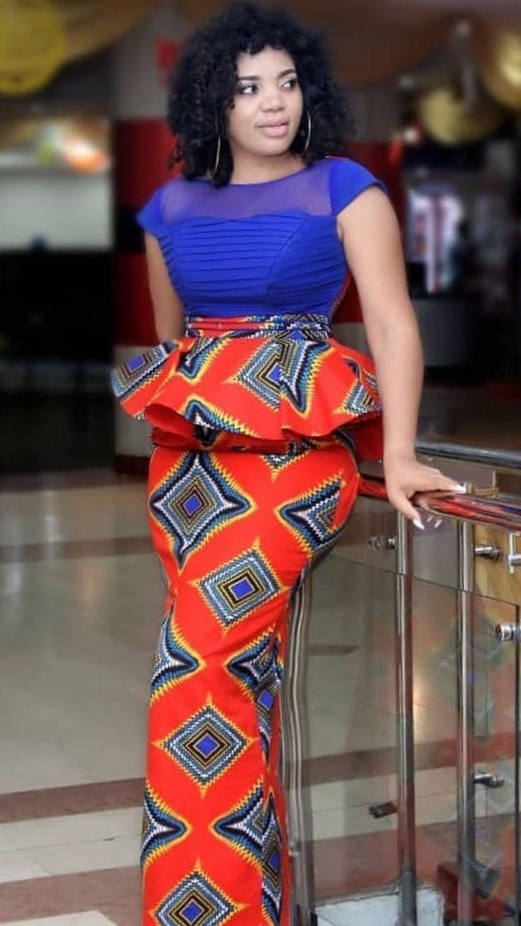 Short Simple Ankara Designs For Skirt And Blouse