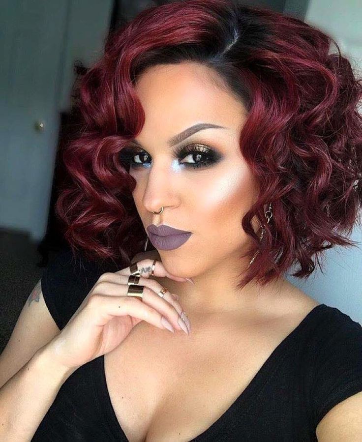 Curly bob hairstyles for black women on Stylevore