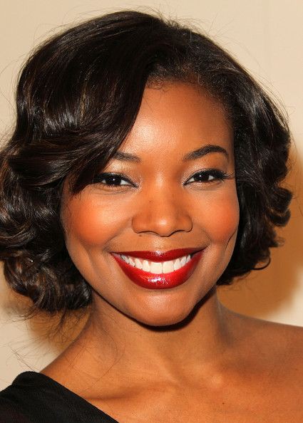 Dramatic Red Lipstick Makeup For Black Girl: Make-Up Artist,  African Girl Makeup,  Gabrielle Union  