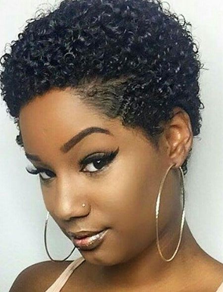 Super short natural curly hairstyles on Stylevore