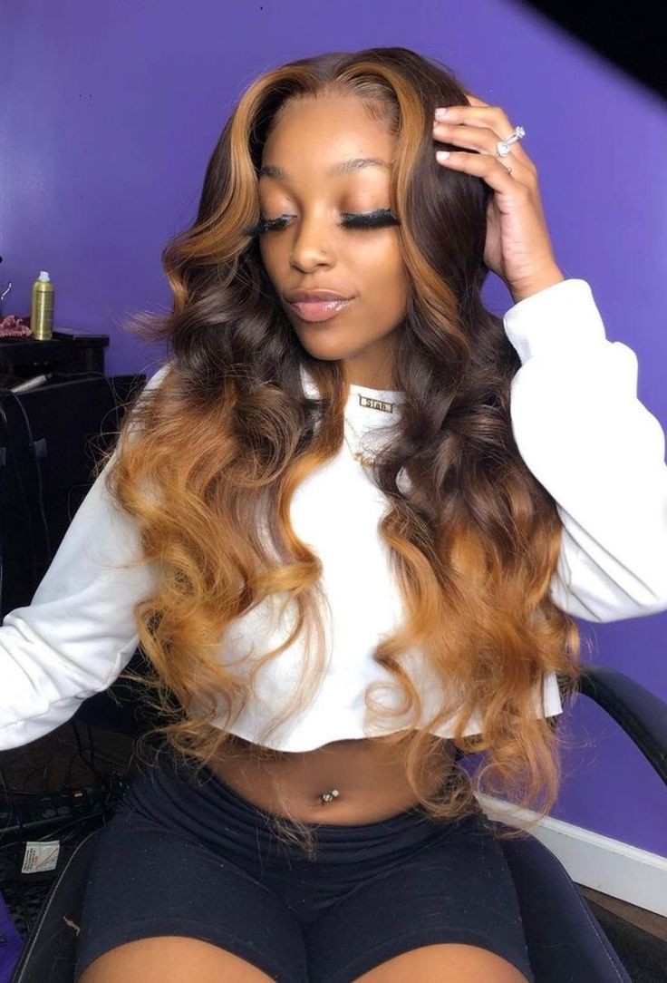 Ombre Hair Color For Dark Skin Long Hair on Stylevore