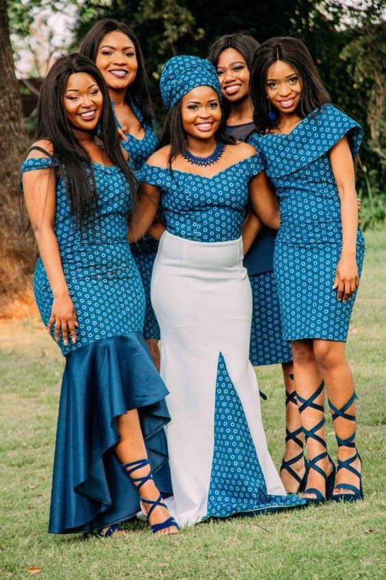 Shweshwe Bridesmaids Traditional Wedding Dresses On Stylevore My Xxx Hot Girl 