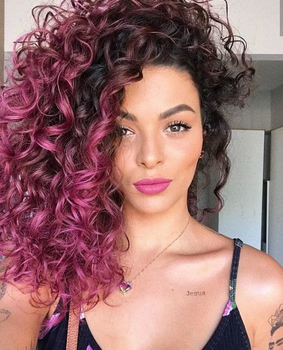Awesome Ideas For Pink Curly Hair on Stylevore