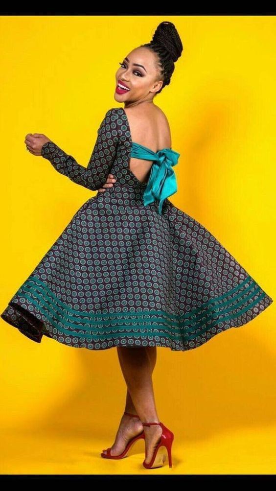 Beautiful And Stylish Xhosa Shweshwe Dresses 2019: Fashion photography,  African Dresses,  Shweshwe Dresses  