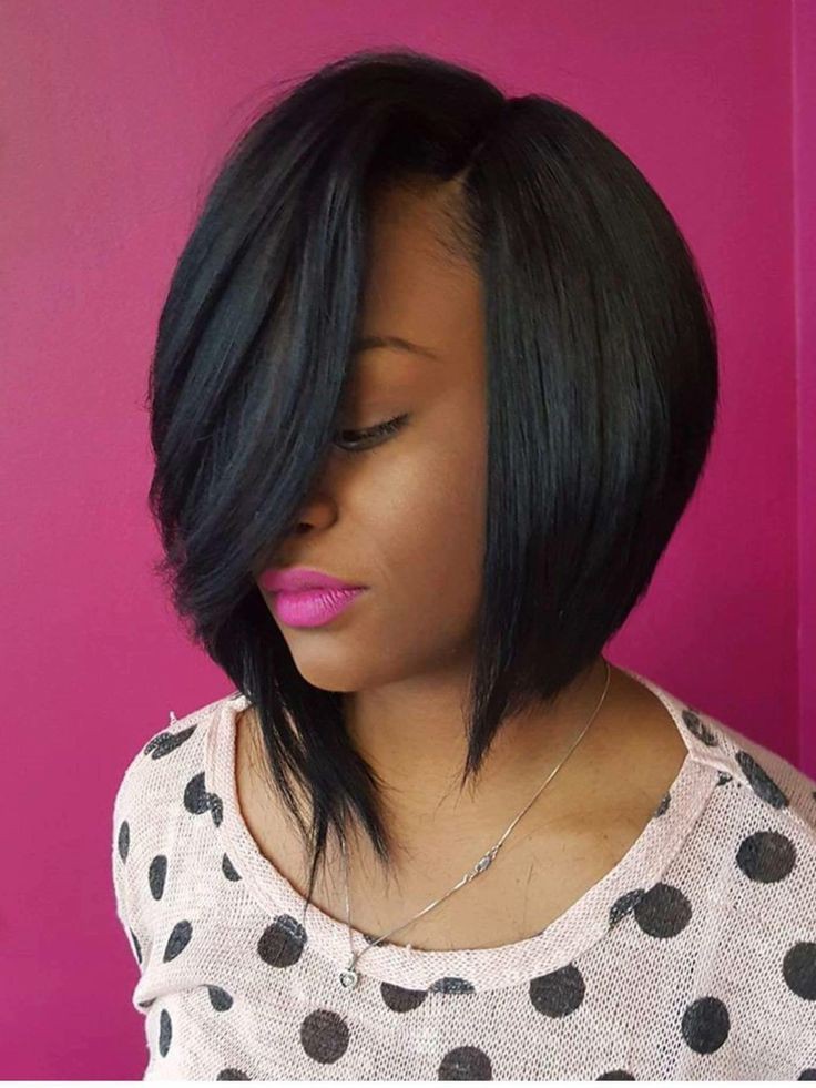 Stylish Deep Side Part Black Bob Hairstyles 2019 On Stylevore