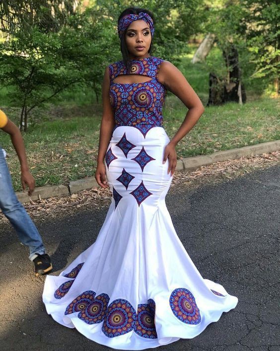 Outfit choice for traditional wedding dresses, African wax prints: Wedding dress,  Aso ebi,  Ankara Outfits  