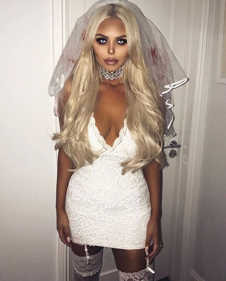 Female Creative Bride Halloween Costumes: Long hair,  Hair Color Ideas,  Brown hair,  Halloween costume  