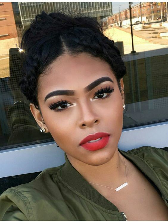 Best Eye Makeup With Red Lipstick 2019: Afro-Textured Hair,  Hair Color Ideas,  Hairstyle Ideas,  Eye Shadow,  African Girl Makeup  