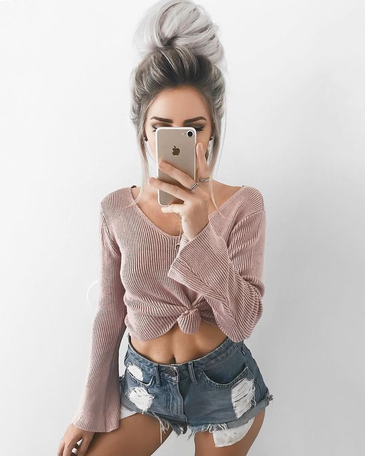 School Cute Outfits With Messy Buns For Teens: Messy Bun Outfits  