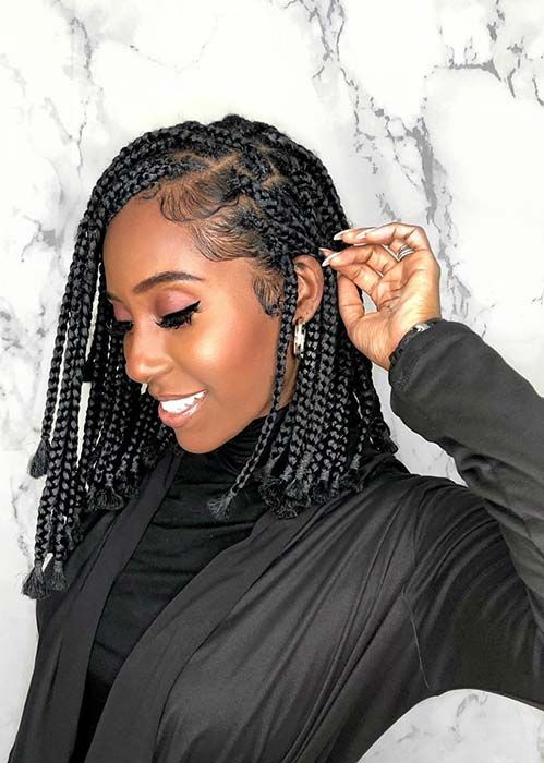 Long Box Braids Hairstyle Ideas For Africans on Stylevore