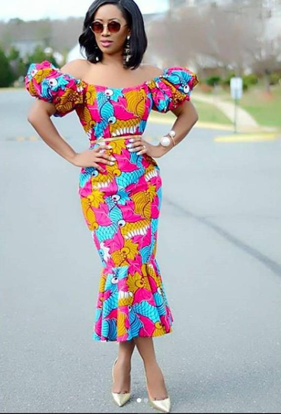 Combination Latest Ankara Skirt And Blouse Styles: Cocktail Dresses,  African Dresses,  Maxi dress,  Dress Black,  Ankara Outfits  