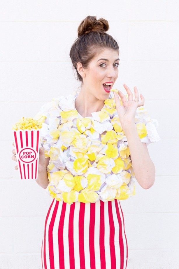 Casual ideas for popcorn costume diy, Do it yourself: Halloween costume,  Stage clothes,  Homemade Halloween Costume  