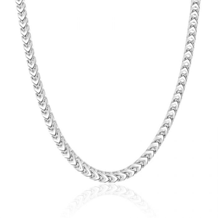 Sterling Silver 4mm Franco Chain Necklace £100.00: 