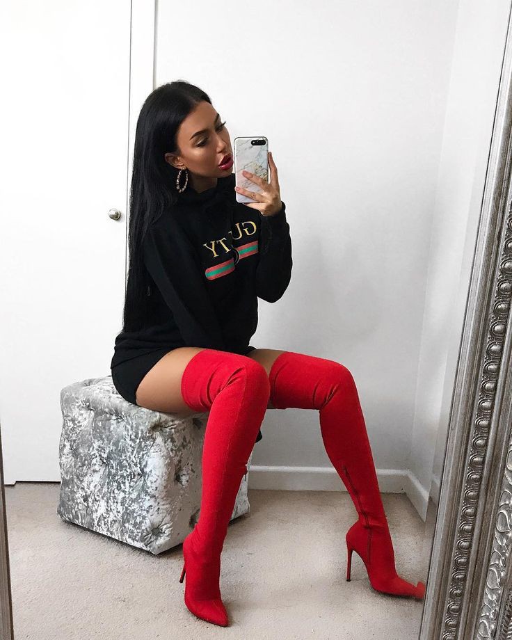 Outfits Baddie Thigh High Boots Red Swag Outfits For Girls Chelsea