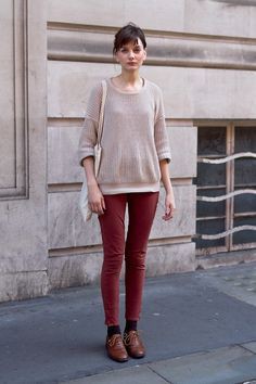Buiten adem afvoer Diverse Skinny jeans and brogues women on Stylevore