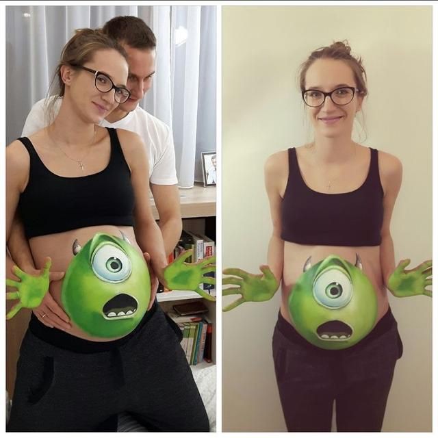 Mike wazowski pregnant belly, Mike Wazowski: Maternity clothing,  Halloween Costumes Pregnant  