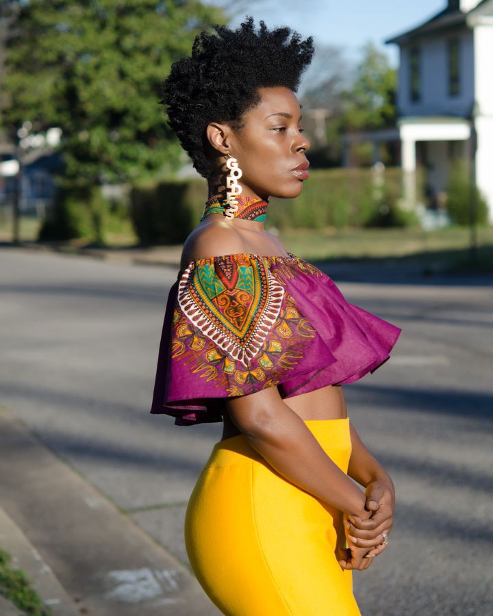 Pictures Of The Latest Ankara Crop Top: ankara tops  