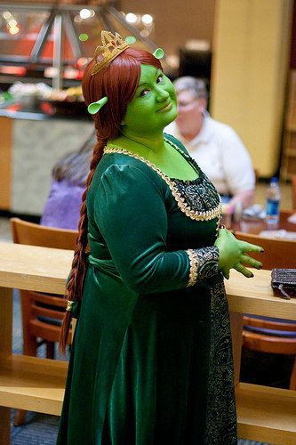 Blonde girls styles for princesa fiona cosplay: Halloween costume,  Princess Fiona,  Fairy Godmother  