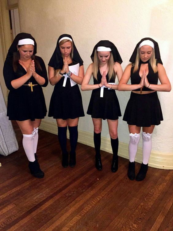 College girls halloween costumes: Halloween costume,  party outfits,  Nun Costume  