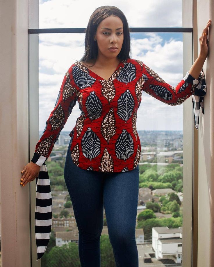 Denim With Ankara Tops: Ankara With Denim  