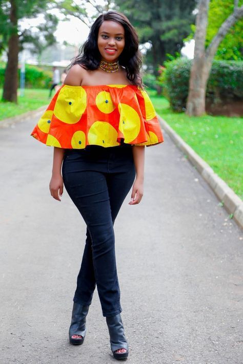 Kitenge Dresses For Young Girls: Ankara With Denim  