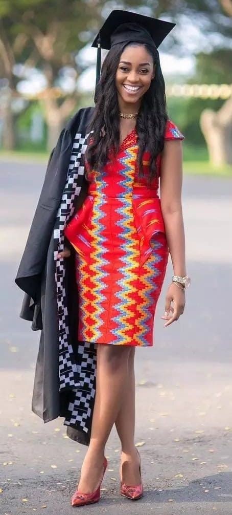 African print graduation dresses, Kente cloth: Kente cloth,  Graduation ceremony,  Kitenge Dresses  