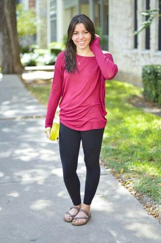 Mayari birkenstocks with leggings, Casual wear: Birkenstock  